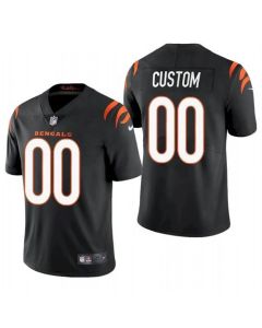 Men's Cincinnati Bengals Customized 2021 Black Vapor Untouchable Limited Stitched Jersey
