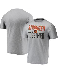 Men's Cincinnati Bengals Grey Charcoal Stronger Together T-Shirt