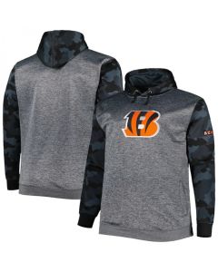 Men's Cincinnati Bengals Heather Charcoal Big & Tall Camo Pullover Hoodie