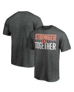 Men's Cincinnati Bengals Heather Charcoal Stronger Together T-Shirt