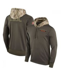 Men's Cincinnati Bengals Olive Salute to Service Sideline Therma Pullover Hoodie