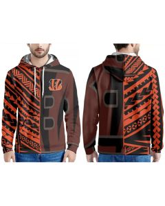 Men's Cincinnati Bengals Orange/Black Pullover Hoodie