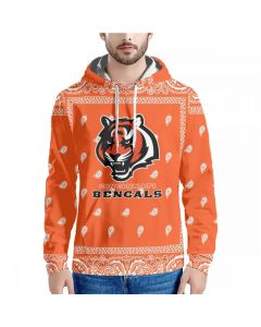 Men's Cincinnati Bengals Orange Pullover Hoodie