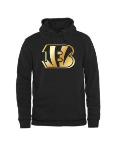 Men's Cincinnati Bengals Pro Line Black Gold Collection Pullover Hoodie