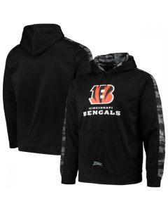 Men's Cincinnati Bengals Zubaz Black Tonal Oxide Pullover Hoodie