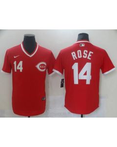 Men's Cincinnati Reds #14 Pete Rose Red Cool white Stitched Jersey
