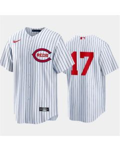 Men's Cincinnati Reds #17 Stuart Fairchild White Field of Dreams Stitched Baseball Jersey