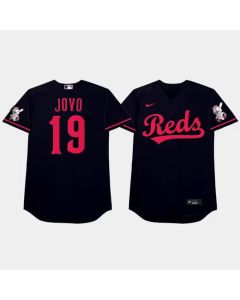 Men's Cincinnati Reds #19 Joey Votto 2021 Black Stitched Baseball Jersey