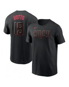 Men's Cincinnati Reds #19 Joey Votto 2023 City Connect Name & Number T-Shirt