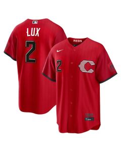 Men's Cincinnati Reds #2 Gavin Lux Red 2026 City Connect Stitched Jersey (Red)