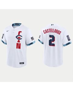 Men's Cincinnati Reds #2 Nick Castellanos 2021 White All-Star Cool Base Stitched MLB Jersey