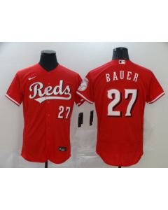 Men's Cincinnati Reds #27 Trevor Bauer Red Flex Base Stitched MLB Jersey