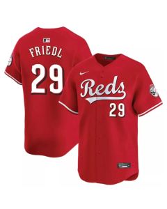 Men's Cincinnati Reds #29 TJ Friedl Red Home Limited Player Jersey