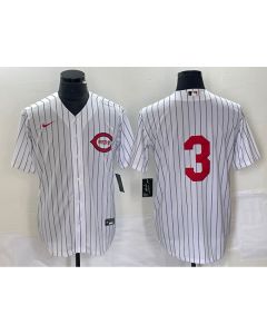 Men's Cincinnati Reds #3 Scooter Gennett White Field of Dreams Stitched Baseball Jersey