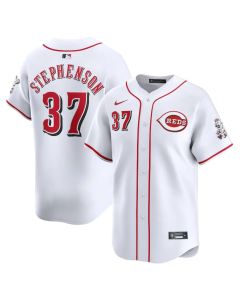 Men's Cincinnati Reds #37 Tyler Stephenson White Home Limited Player Jersey
