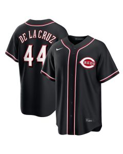 Men's Cincinnati Reds #44 Elly De La Cruz Nike Fashion Replica Black Out Jersey