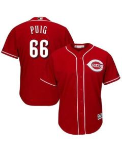 Men's Cincinnati Reds #66 Yasiel Puig Red 2019 Cool Base Stitched MLB Jersey