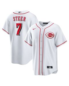 Men's Cincinnati Reds #7 Spencer Steer White Home Limited Player Jersey (Home)