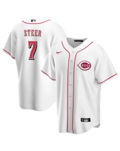 Men's Cincinnati Reds #7 Spencer Steer White Home Limited Player Jersey (White)