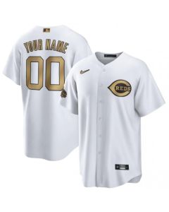 Men's Cincinnati Reds ACTIVE Player Custom 2022 All-Star White Cool Base Stitched Baseball Jersey