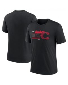 Men's Cincinnati Reds Black 2023 City Connect Tri-Blend T-Shirt