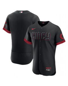 Men's Cincinnati Reds Blank Black 2023 City Connect Flex Base Stitched Jersey