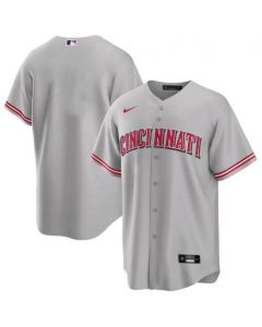 Men's Cincinnati Reds Blank Gray Cool Base Stitched Baseball Jersey