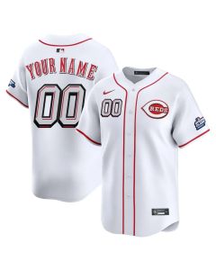 Men's Cincinnati Reds Custom White 2025 MLB Speedway Classic Home Elite Player Jersey (White)