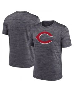 Men's Cincinnati Reds Grey Team Logo Velocity Performance T-Shirt