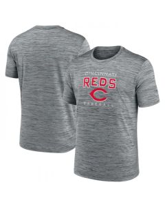 Men's Cincinnati Reds Grey Velocity Practice Performance T-Shirt
