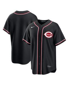 Men's Cincinnati Reds Nike Fashion Replica Black Out Jersey (Black)