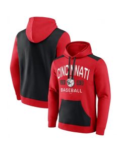 Men's Cincinnati Reds Red/Black Chip in Pullover Hoodie