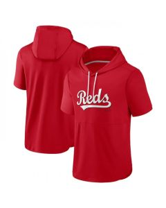 Men's Cincinnati Reds Red Sideline Training Hooded Performance T-Shirt