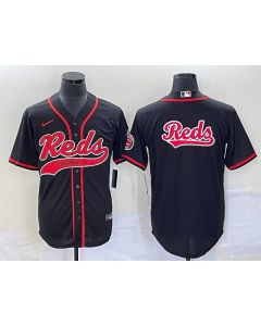 Men's Cincinnati Reds With Logo in Back Cool Base Stitched Baseball Jersey