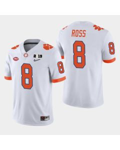 Men's Clemson Tigers #8 Justyn Ross White Stitched Football Jersey
