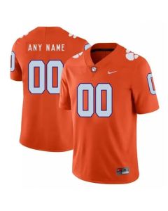 Men's Clemson Tigers ACTIVE PLAYER Custom Orange Stitched Football Jersey