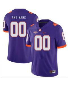 Men's Clemson Tigers Purple Custom Stitched Jersey