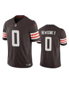 Men's Cleveland Browns #0 Greg Newsome II Brown 2023 F.U.S.E. Vapor Untouchable Limited Stitched Jersey