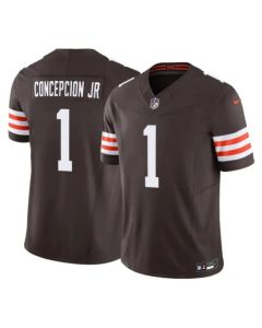 Men's Cleveland Browns #1 KC Concepcion Jr Brown 2026 Vapor F.U.S.E. Limited Jersey