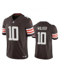 Men's Cleveland Browns #10 P.J. Walker Brown 2023 F.U.S.E. Vapor Untouchable Limited Stitched Jersey
