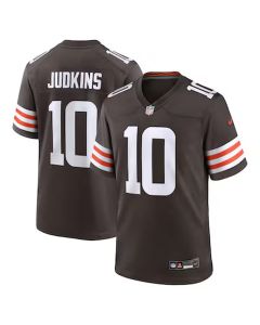 Men's Cleveland Browns #10 Quinshon Judkins Brown 2025 NFL Draft Game Jersey