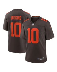 Men's Cleveland Browns #10 Quinshon Judkins Brown Alpha Dawg Game Jersey