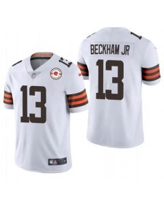 Men's Cleveland Browns #13 Odell Beckham Jr. 2021 White 75th Anniversary Vapor Untouchable Limited Stitched NFL Jersey