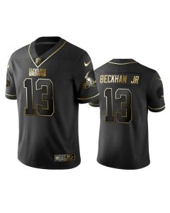 Men's Cleveland Browns #13 Odell Beckham Jr. Black 2019 Golden Edition Limited Stitched NFL Jersey