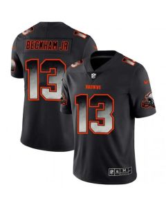 Men's Cleveland Browns #13 Odell Beckham Jr. Black 2019 Smoke Fashion Limited Stitched NFL Jersey