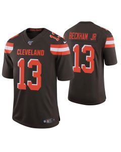 Men's Cleveland Browns #13 Odell Beckham Jr. Brown 2019 100th Season Vapor Untouchable Limited Stitched NFL Jersey