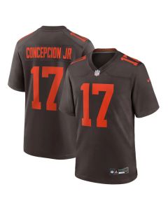 Men's Cleveland Browns #17 KC Concepcion Brown 2026 NFL Draft Game Jersey (Style 2)
