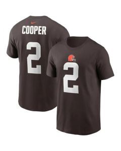 Men's Cleveland Browns #2 Amari Cooper 2022 Brown Name & Number T-Shirt