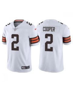 Men's Cleveland Browns #2 Amari Cooper White Vapor Untouchable Limited Stitched Jersey