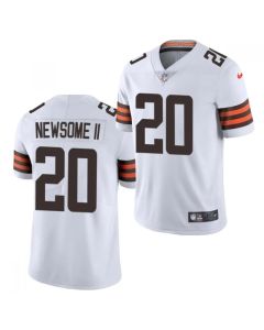 Men's Cleveland Browns #20 Greg Newsome II 2021 White Vapor Untouchable Limited Stitched NFL Jersey